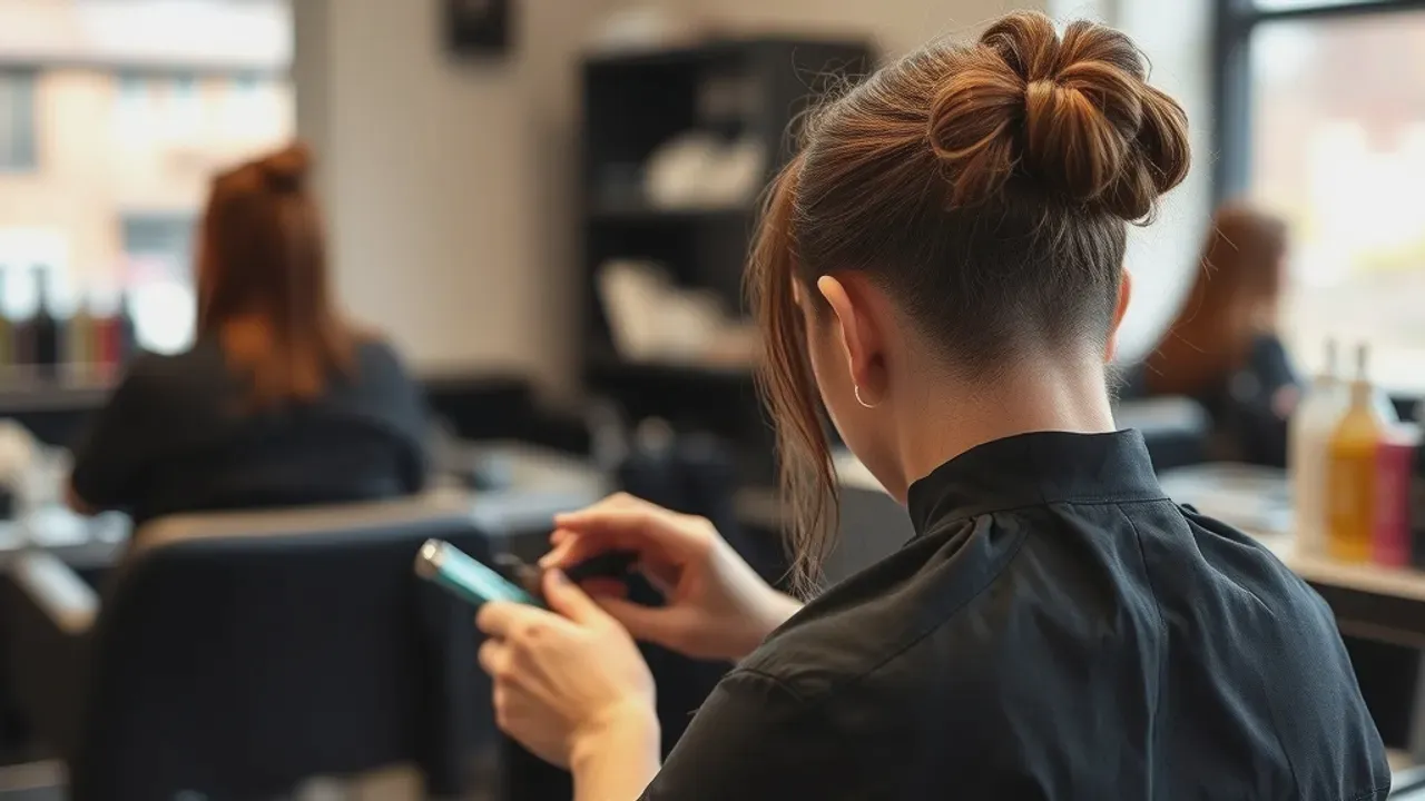 A professional carrying out Altrincham hairdressing near Manchester