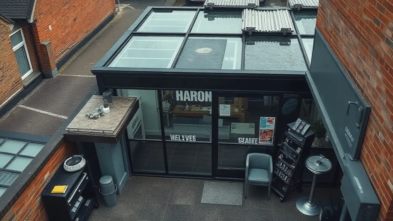 An elevated view across a site relevant to Chorlton hairdressing near Manchester