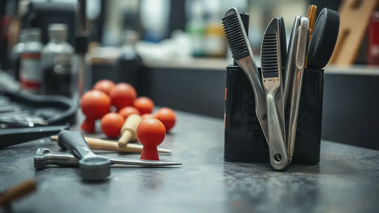 Tools and site markers used in Didsbury hairdressing