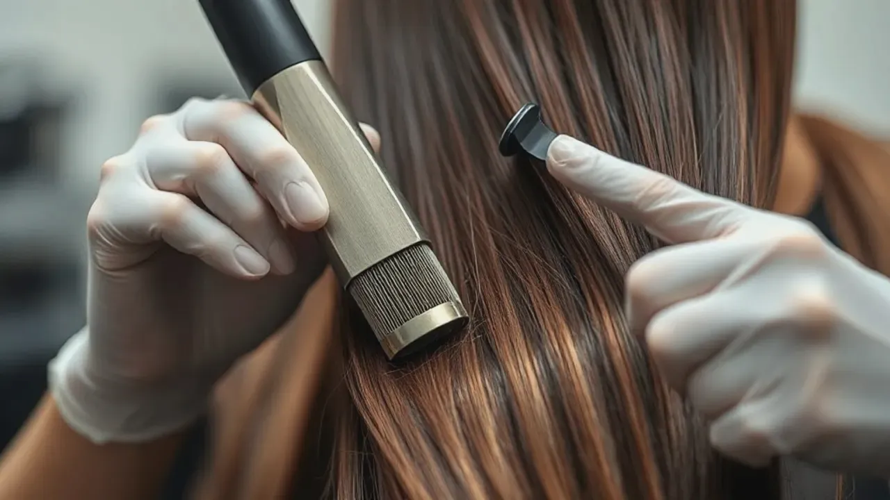 Equipment used for Keratin smoothing treatment, photographed close up
