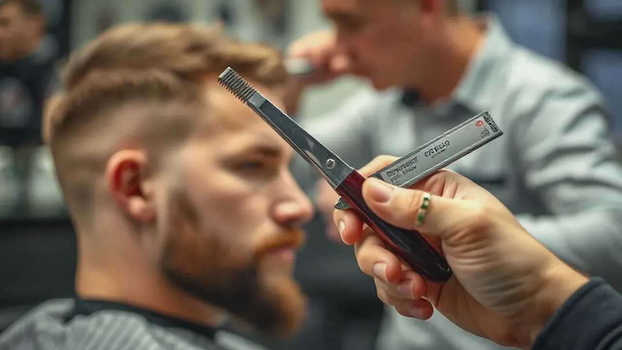 Equipment used for Men's barbering, photographed close up