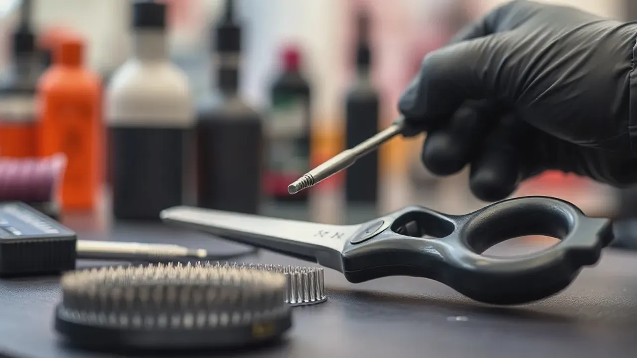 Equipment used for Stockport hairdressing, photographed close up